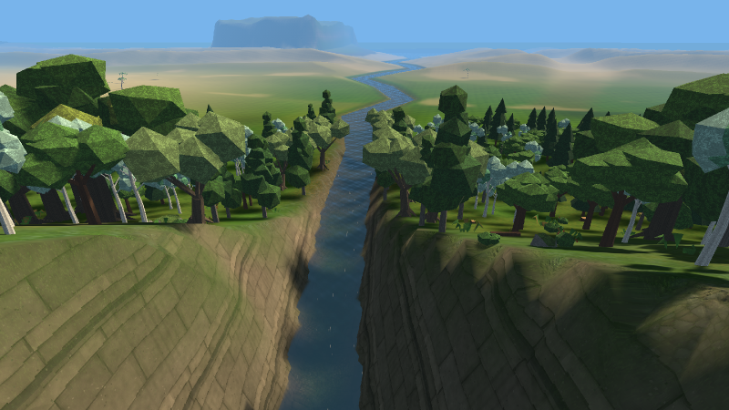 A river running through a deep rocky gorge lined with trees